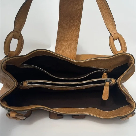 Auth. Vintage Tod’s Vachetta (Tan) Pebble Leather Shoulder/Handbag